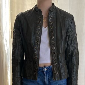 Faux leather Military jacket
